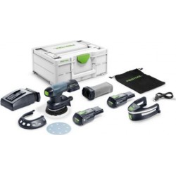 Festool 578854 Ponceuse excentrique ETSC 125 3.0 I-Plus Accu 1x batterie 18V 3.0Ah et chargeur rapide en mallette