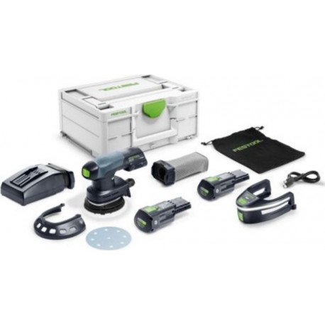 Festool 578854 Ponceuse excentrique ETSC 125 3.0 I-Plus Accu 1x batterie 18V 3.0Ah et chargeur rapide en mallette