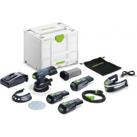 Festool 578857 Ponceuse excentrique ETSC 125 3.0 I-Set Accu 1x batterie 18V 3.0Ah et chargeur rapide en mallette