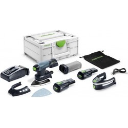 Festool 578848 Ponceuse delta sans fil DTSC 400 3.0 I-Plus 2x batterie 18V 3.0Ah et chargeur rapide en mallette