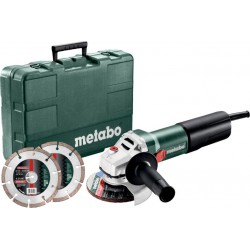 Metabo 600347510 WEQ 1400-125 SET Meuleuse d'angle 125mm 1400 Watt + 2 disques diamantés