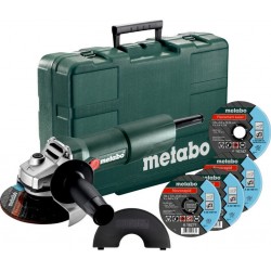 Metabo 603605680 W 750-125 Meuleuse d'angle 125 mm + accessoires en coffret