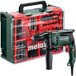 Metabo 600742710 SBE 650 Set Perceuse à percussion d'atelier mobile + 74 pièces d'accessoires