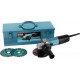 Makita 9558HNRGK3 230V Meuleuse d”angle 125 mm en coffret acier 2 disques diamantés