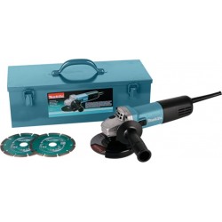 Makita 9558HNRGK3 230V Meuleuse d”angle 125 mm en coffret acier 2 disques diamantés