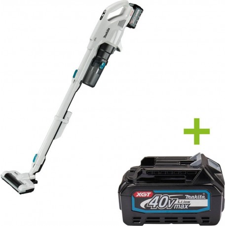 Makita CL004GA101 XGT 40 V Max Aspirateur avec brosse rotative, batterie 2.0 Ah (1 pack), chargeur rapide, en boîte