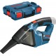 Bosch Bleu 06019E3001 Aspirateur eau et poussière sans-fil GAS 12V solo Click&Go, L-BOXX