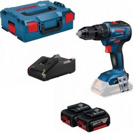 Bosch Bleu 0615990L86 Perceuse visseuse GSB 18V-55 18V 3x5.0Ah Li-Ion in L-Boxx