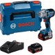 Bosch Bleu 06019K4102 GDS 18V-450 PC Clé à chocs professionnelle 1/2 18V 4.0Ah en L-Boxx