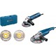 Bosch Bleu 06018C130A GWS 22-230 J + GWS 7-125 Meuleuse d'angle 230 mm et 125 + meules diamantées