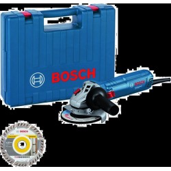 Bosch Bleu 06013A6102 GWS 12-125 Meuleuse d'angle en mallette avec poignée supplémentaire