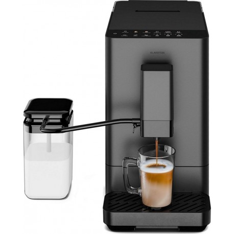 Klarstein Expresso combiné cafetière Velaire réservoir lait 1350W 20 Bar Noir