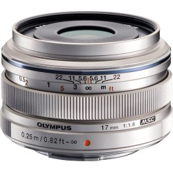 Olympus Objectif pour Hybride 17mm f/1.8 silver M.Zuiko