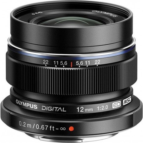 Olympus Objectif pour Hybride 12mm f/2 noir M.Zuiko
