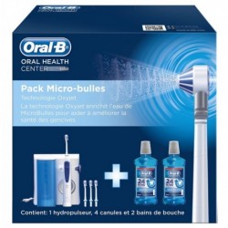 Hydropulseur Oral-B Kit Microbulles MD20 + 2 bains de bouche