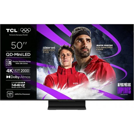TCL TV Mini Led 50C79K 2025-50 pouces (126cm)