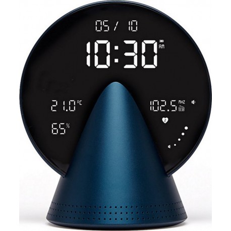 Lexon Radio réveil Conic Clock avec fonction Bluetooth Bleu