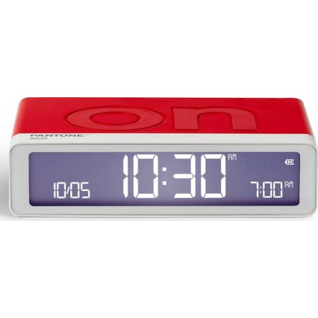 Lexon RéveilxPantone Flip Classic Rouge