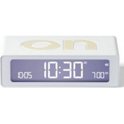 Lexon Réveil Flip Mini de Voyage Rechargeable Blanc