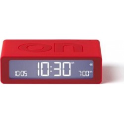 Lexon Réveil Flip Mini de Voyage Rechargeable Rouge