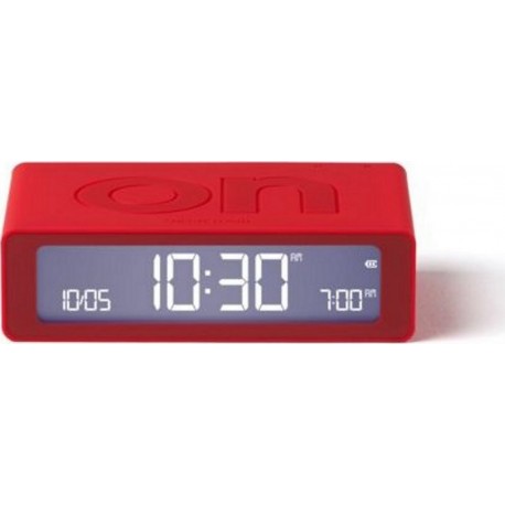 Lexon Réveil Flip Mini de Voyage Rechargeable Rouge