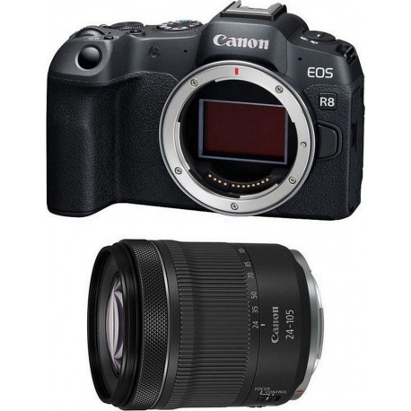 Canon Appareil photo Hybride EOS R8 + RF 24-105mm f/4-7.1 IS STM