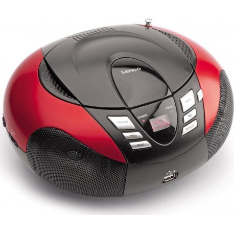 Lenco Radio FM SCD-37 USB Red
