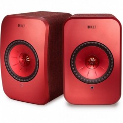 KEF Enceinte bibliothèque Enceinte sans fil LSX Wireless rouge